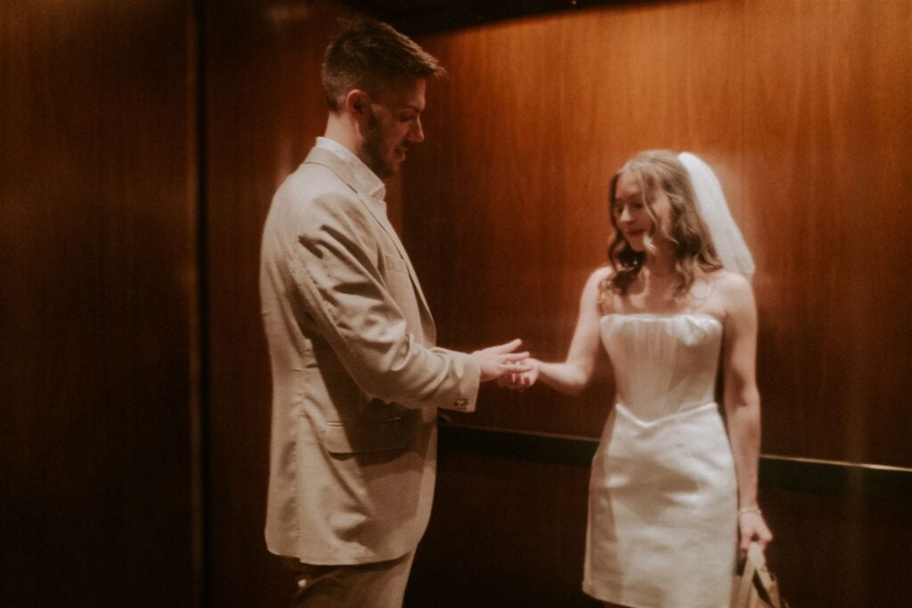 bride and groom moments at their hotel in washington dc