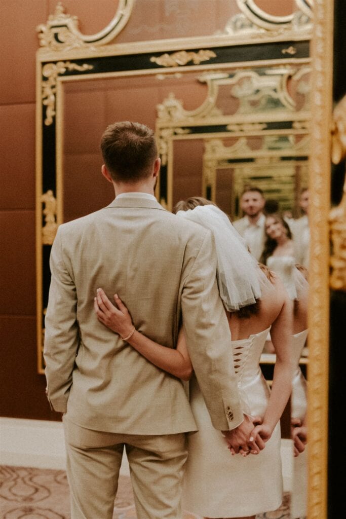 bride and groom moments at their hotel in washington dc