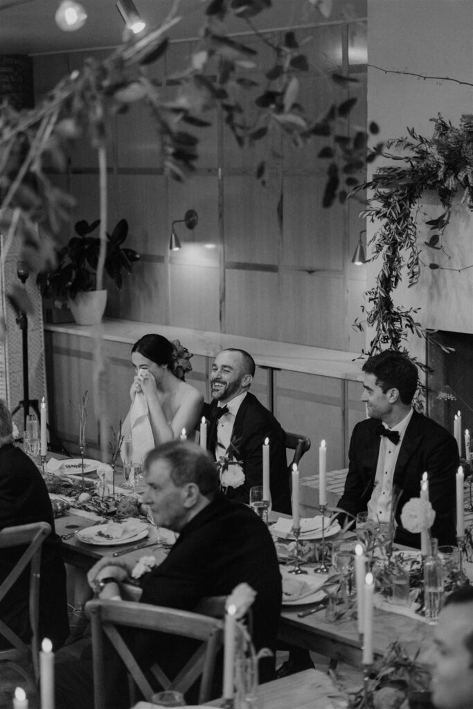 candid wedding reception moments at the woodberry kitchen