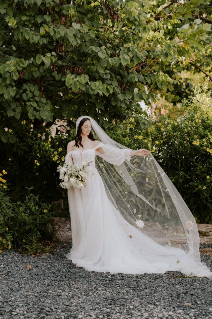 elegant bride and groom during their woodberry kitchen wedding