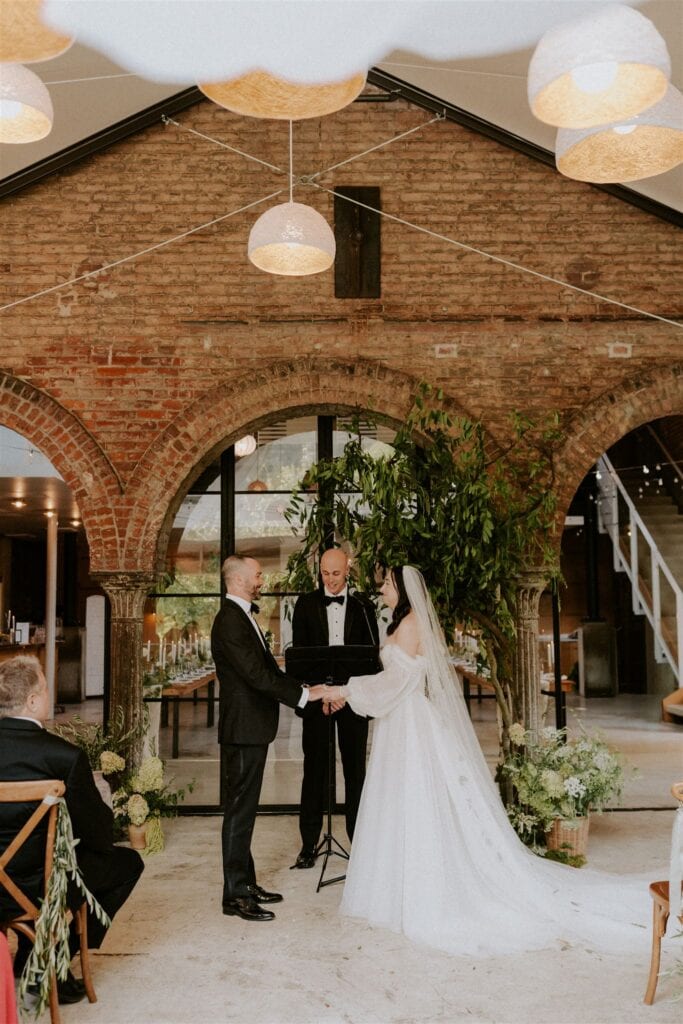 italian inspired wedding ceremony for a woodberry kitchen wedding in baltimore