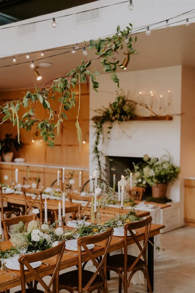 italian inspired lush wedding reception decor at the woodberry kitchen, baltimore